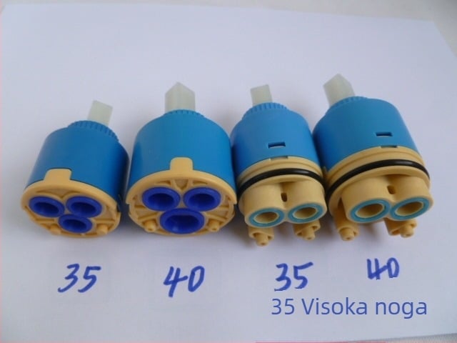 Keramičko jezgro ventila za miješanje tople i hladne vode, za kuhinjski sudoper i tuš, visoko tijelo 25/35/40, popravni dodaci