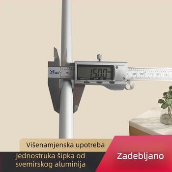Držač ručnika od Space aluminija za kupaonicu, produžena jednoručna šipka
