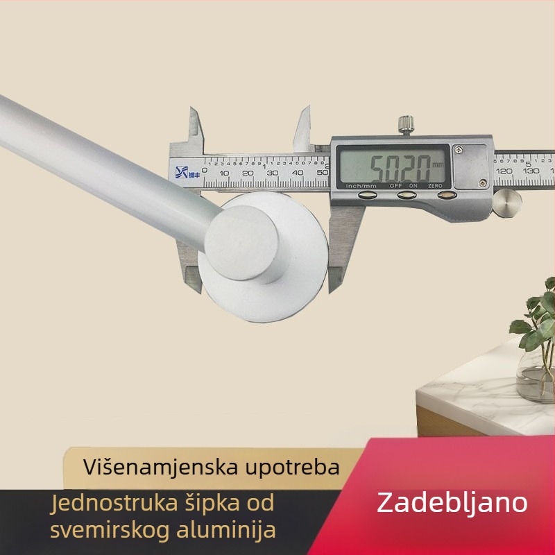 Držač ručnika od Space aluminija za kupaonicu, produžena jednoručna šipka