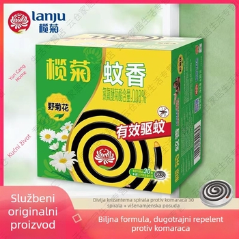 Coil protiv komaraca s mirisom pelina, veliki paket od 40, dugotrajan, crni za kućnu upotrebu