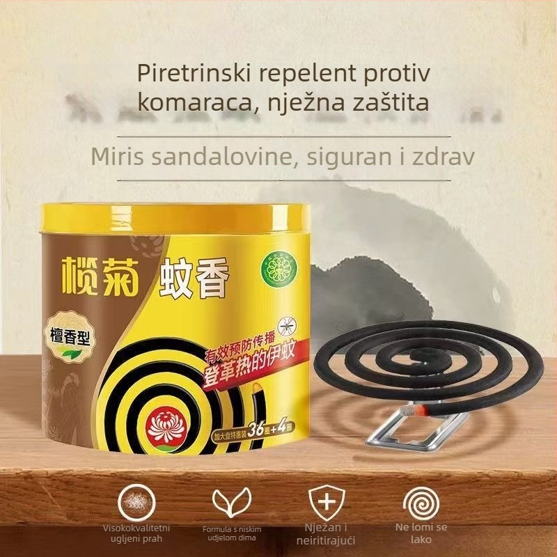 Coil protiv komaraca s mirisom pelina, veliki paket od 40, dugotrajan, crni za kućnu upotrebu