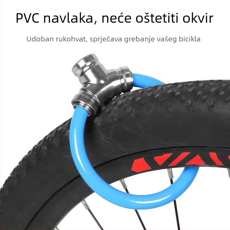 Good Craftsman Kružna brava za bicikl – prijenosna, kružna, universalna uz čelični kabel