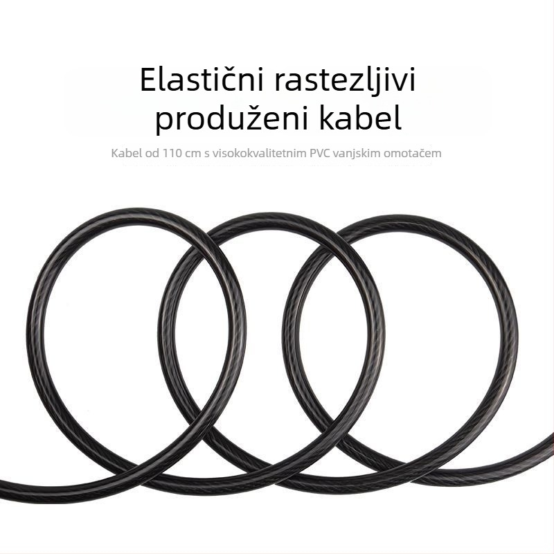 Zamka s kombinacijom za brdski bicikl, čelični kabel, protiv krađe, univerzalna oprema za biciklizam
