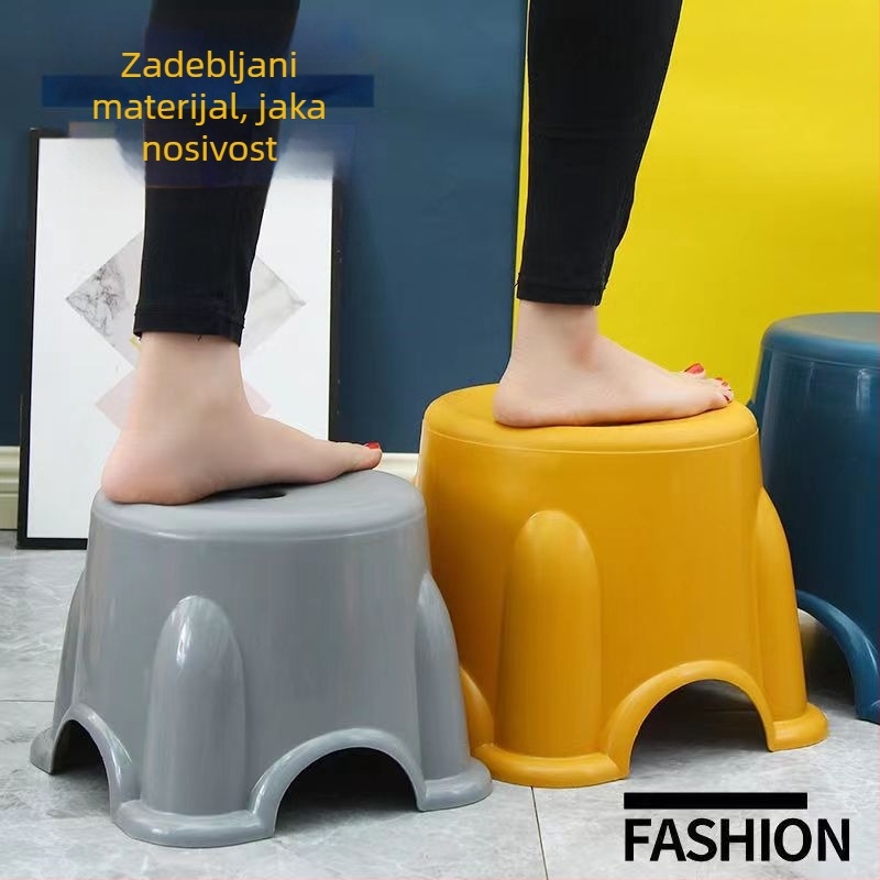 Sklopivi plastični niski stol za kupaonu, pogodan za odrasle i djecu, stolica za tuširanje i mijenjanje cipela