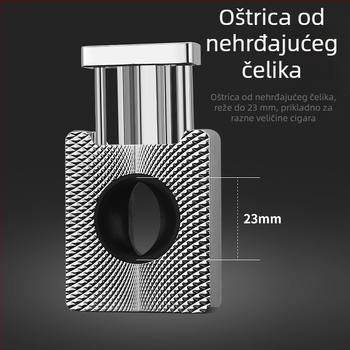 Prijenosni V-oblik rezač za cigare, oštra oštrica, luksuzni dodatak za pušače, muški poklon