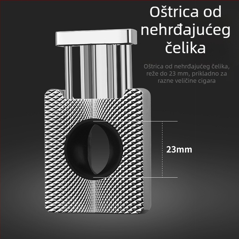 Prijenosni V-oblik rezač za cigare, oštra oštrica, luksuzni dodatak za pušače, muški poklon