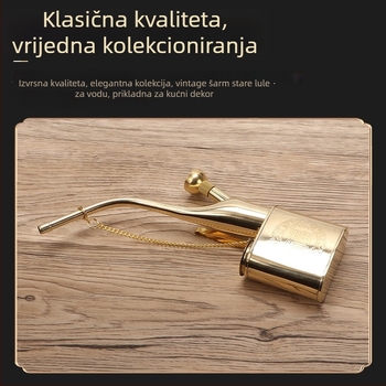 Metalna nargila s dvostrukom uporabom, odvojiva, visokoučinkovito filtriranje, retro mesing nargila s Fu znakom