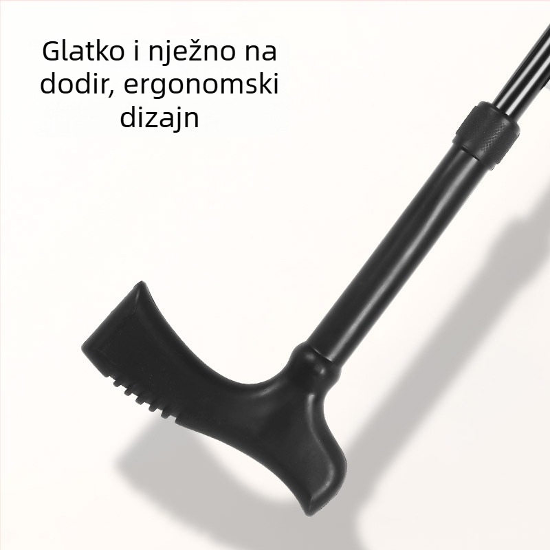 Štap s dugom držalom i UV zaštitom, kišobran-hodalica za starije osobe, višenamjenski, protivklizna i otporna na vjetar konstrukcija