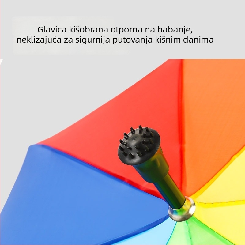 Štap s dugom držalom i UV zaštitom, kišobran-hodalica za starije osobe, višenamjenski, protivklizna i otporna na vjetar konstrukcija