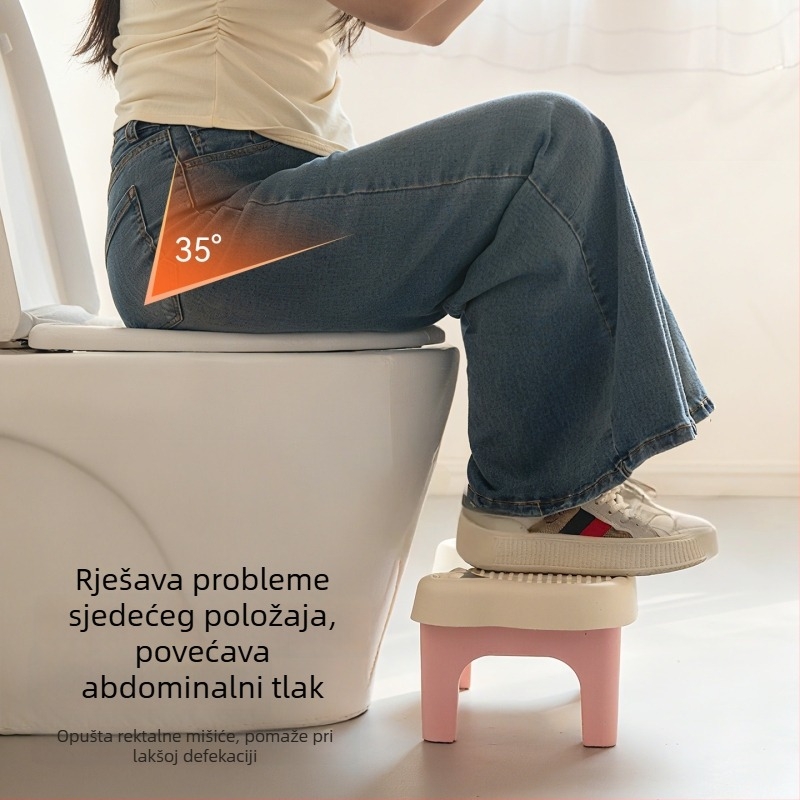 Domaća debela stolica za WC s pedalom za stopalo, kupaonica