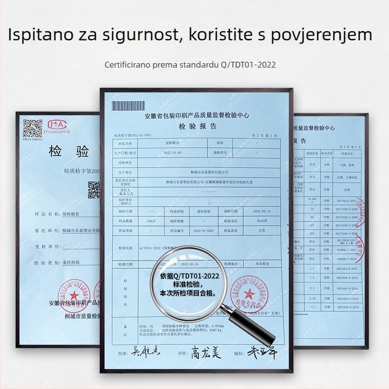 Set od 100 elastičnih jednokratnih poklopaca za foliju za kućnu upotrebu, debeli poklopci za čuvanje hrane, prehrambena kvaliteta