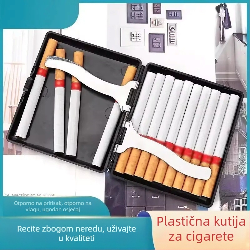 Univerzalna kutija za cigarete s preklopnim poklopcem, za 20 cigareta, ultra-tanka, luksuzan mat ABS, otporna na vlagu