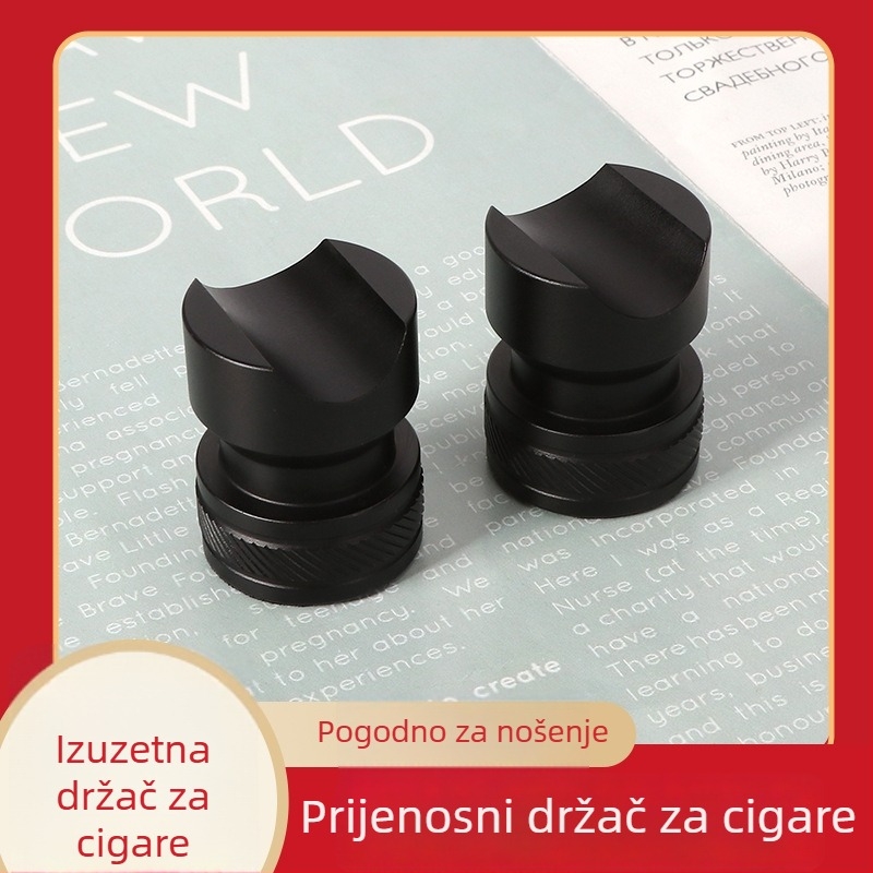 Prijenosni aluminijski držač za cigare s nosačem i pepalnikom