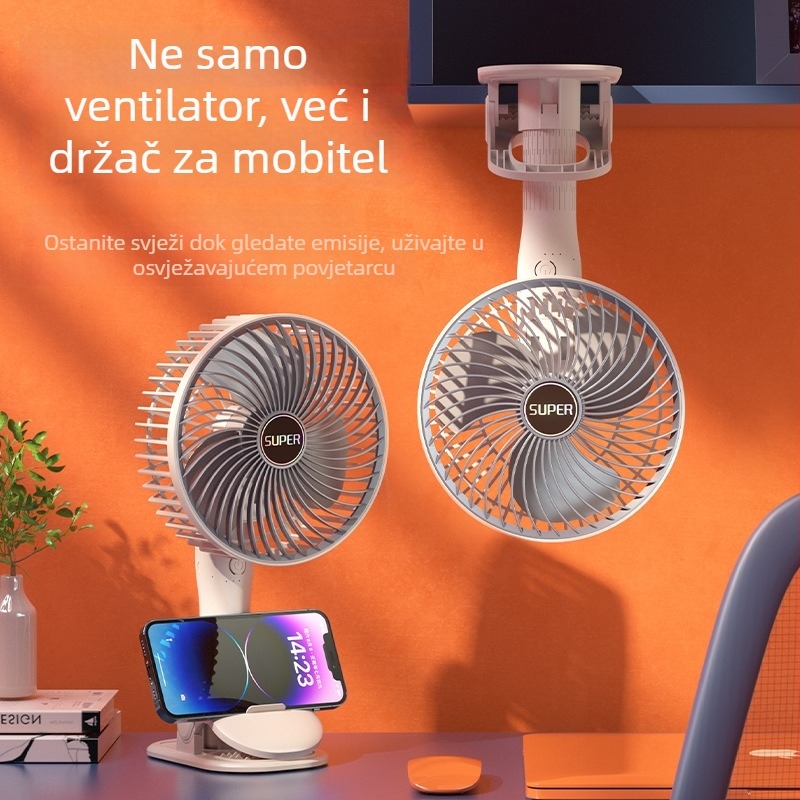 USB klips ventilator – prijenosni mini ventilator za kampiranje, dom i ured