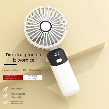 Novi prijenosni sklopivi mini ventilator, sladak, prenosiv, za nošenje oko vrata, tih, USB punjiv, za studente