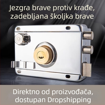 Vanjska brava za vrata, mortise brava, kućna upotreba, protiv provale, nehrđajući čelik