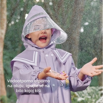 Dječji EVA pončo za kišu za outdoor planinarenje, vodootporan, veličine M–XL