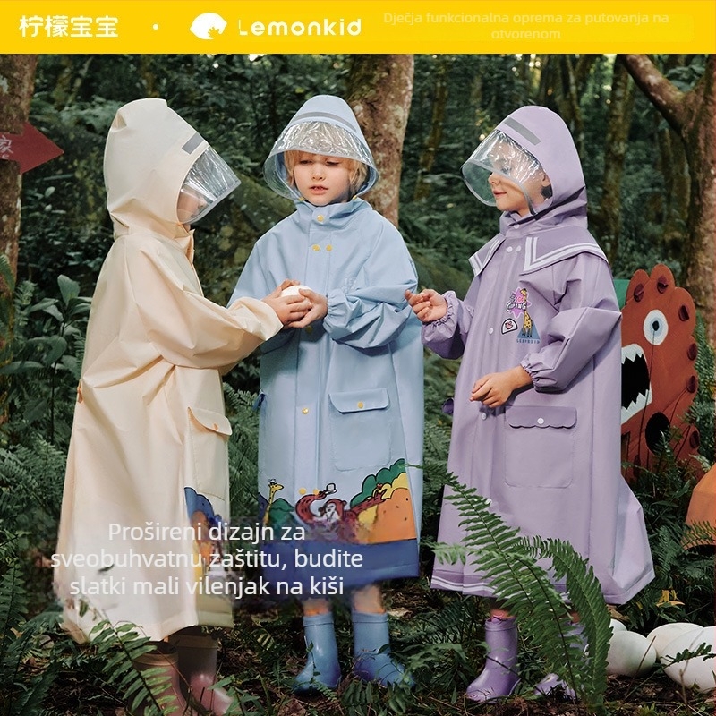 Dječji EVA pončo za kišu za outdoor planinarenje, vodootporan, veličine M–XL