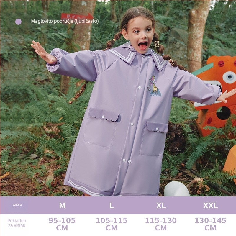 Dječji EVA pončo za kišu za outdoor planinarenje, vodootporan, veličine M–XL