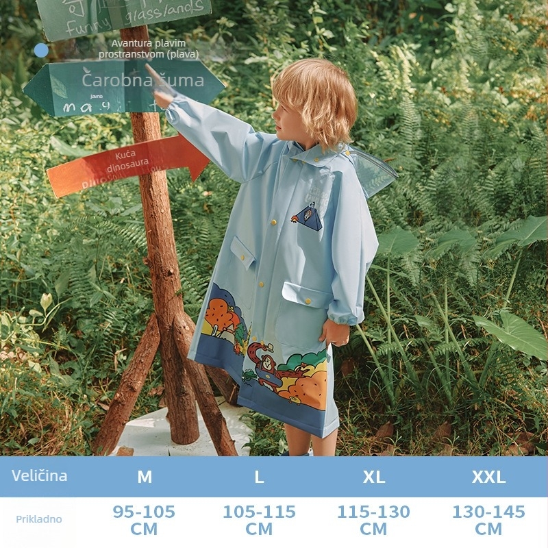 Dječji EVA pončo za kišu za outdoor planinarenje, vodootporan, veličine M–XL