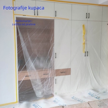 PE zaštitni film protiv prašine za namještaj tijekom dekoriranja i bojanja; pokrivač za sofu i krevet; rola 20 m