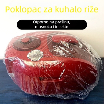 Jednokratni poklop protiv prašine, ekstra velik i debeo, za kuhalo za rižu, prozirni plastični poklop