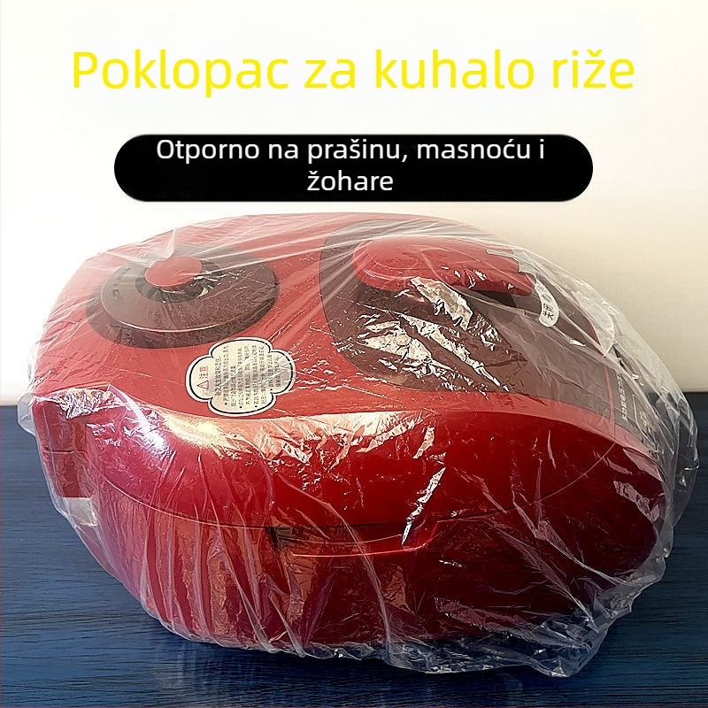 Jednokratni poklop protiv prašine, ekstra velik i debeo, za kuhalo za rižu, prozirni plastični poklop