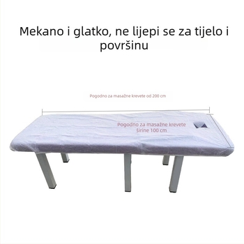 Jednokratni plašt za masažni stol s otvorom, prozračan netkani materijal, otporan na ulje i prljavštinu, debeli pokrov stola