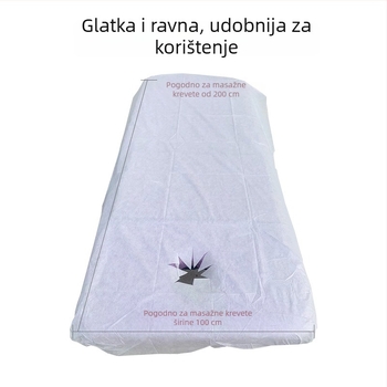 Jednokratni plašt za masažni stol s otvorom, prozračan netkani materijal, otporan na ulje i prljavštinu, debeli pokrov stola