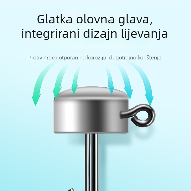 Kuka s olovnom glavom za basu i mandarin ribu sa mekanom varalicom, 7 g, ojačani žlijeb za sprječavanje ispadanja