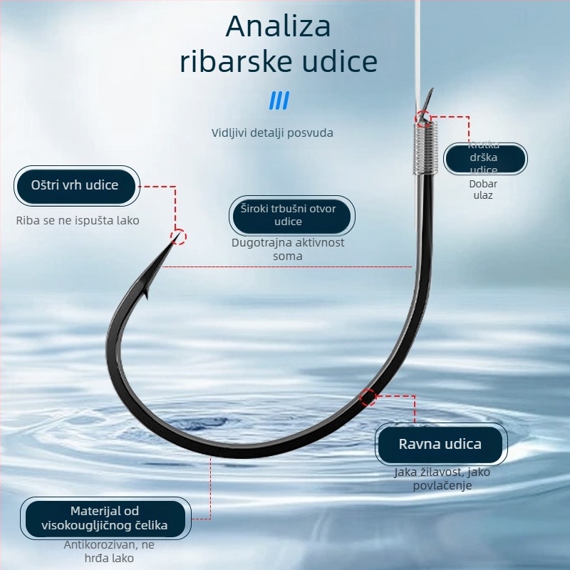 Mud Loach Hook rig za pecanje sa živom mamcom, bodljasti udica, invertirana udica i linija za Mandarin fish i Bass