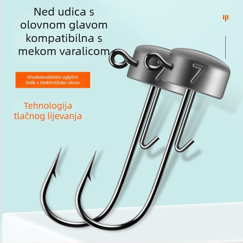Olovni jig s Ned glavom, 7 g, za mekane mamce