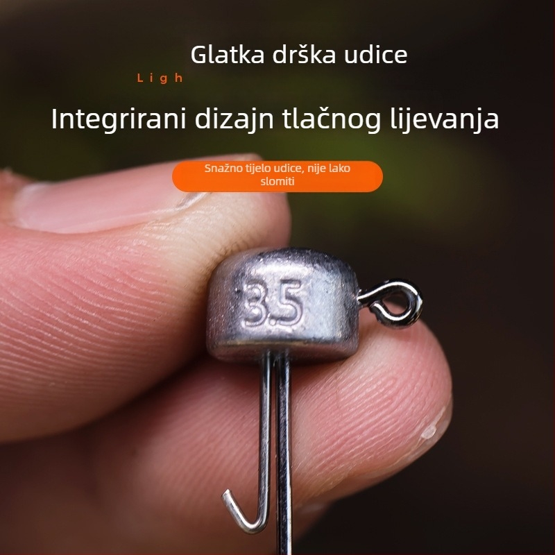 Olovni jig s Ned glavom, 7 g, za mekane mamce