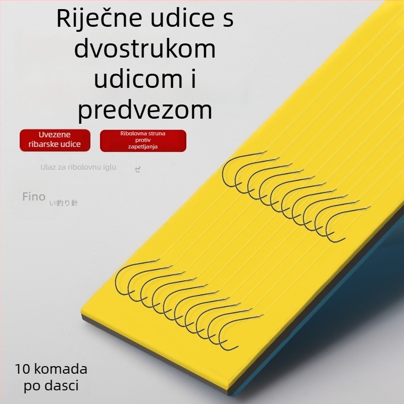 Ručni vezani najlon s dvostrukim kukama za mala riba, predvez za ribolov u rijeci i na dnu