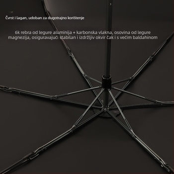 PARACHASE 108 cm ultra lagani povećani kišni i sunčani parasol s vinilnom presvlakom, UV zaštita UPF 50+, za žene