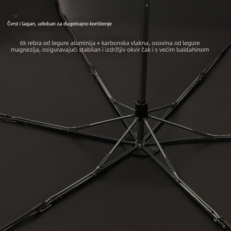 PARACHASE 108 cm ultra lagani povećani kišni i sunčani parasol s vinilnom presvlakom, UV zaštita UPF 50+, za žene