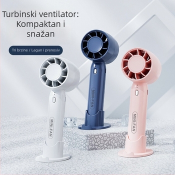 Ljetni prijenosni ručni USB turbo ventilator – mini bezčetkasti stolni ventilator, tih