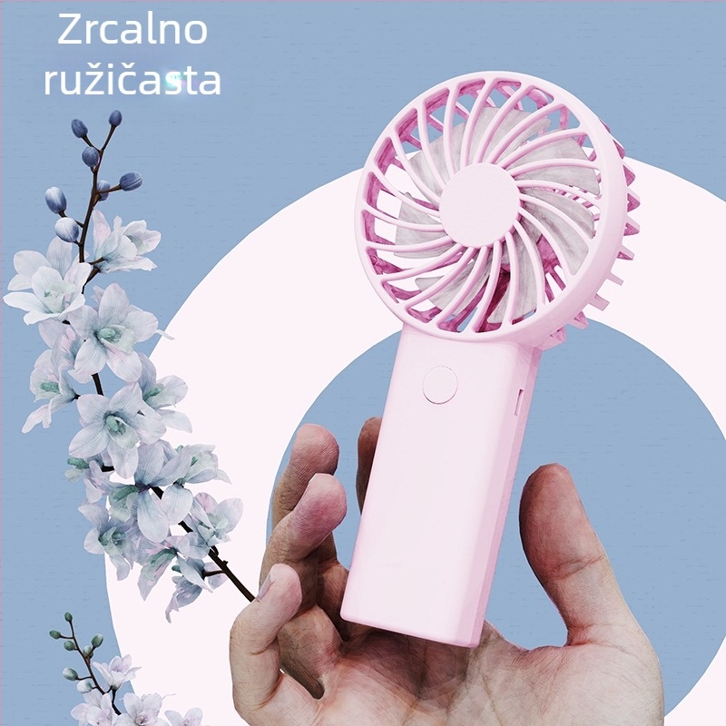 Ručni USB punjivi mini ventilator, prijenosni vanjski ventilator s dugim trajanjem baterije i 3 brzine