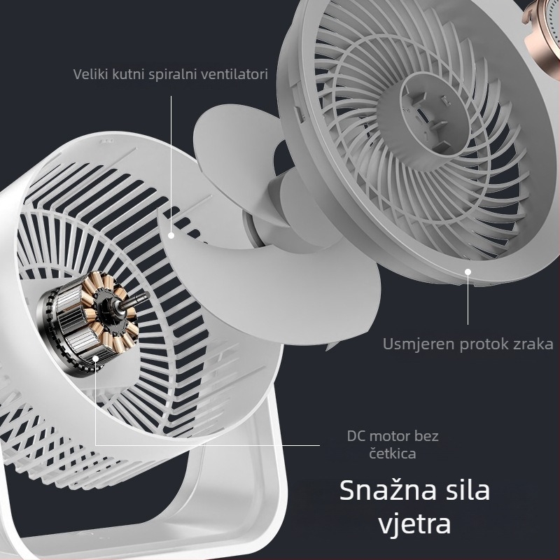 Višenamjenski USB stolni ventilator za dom i studentski dom, stolni ventilator za cirkulaciju zraka, mali ručni ventilator