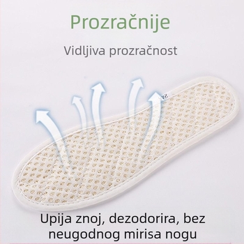 Prirodni ulošci od pulpe luffe, prozračni, upijaju znoj, neutraliziraju miris, za muškarce i žene, za sve sezone, za sportske i trening cipele