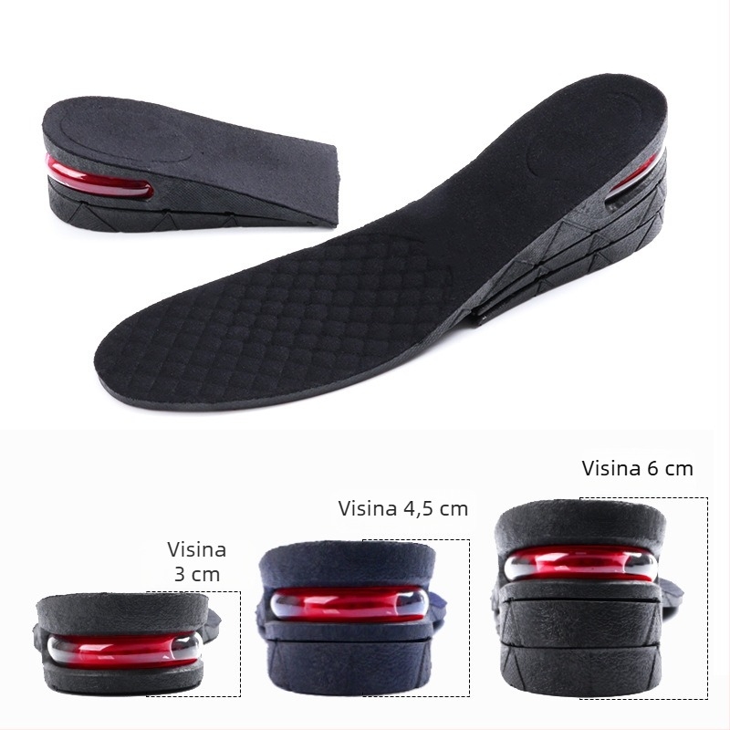 Uložak s zračnim jastučićem za povećanje visine – nevidljivi uložak za sportsku obuću, 3/5 cm, unisex