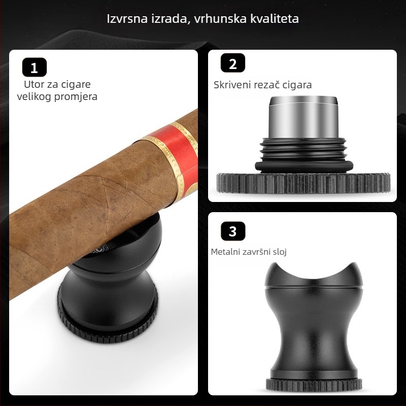 Jialong držač za cigare - višestruki s skrivenim bušenjem za cigare, metalna tekstura, veliki promjer CF-25KP