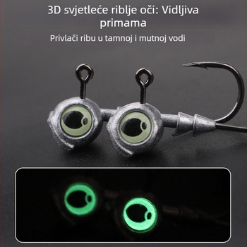 Udica s olovnom glavom i velikim okom, za morski ribolov s brodom, 7–10 g