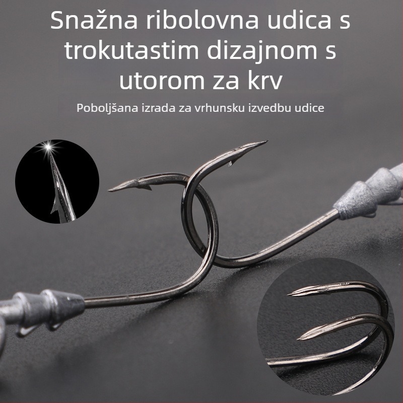 Udica s olovnom glavom i velikim okom, za morski ribolov s brodom, 7–10 g
