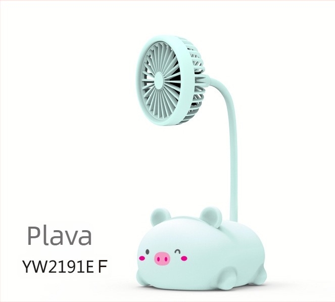 Mini karikaturalni stolni ventilator – tiho, rotirajući, višenamjenski, za studente, dom i ured