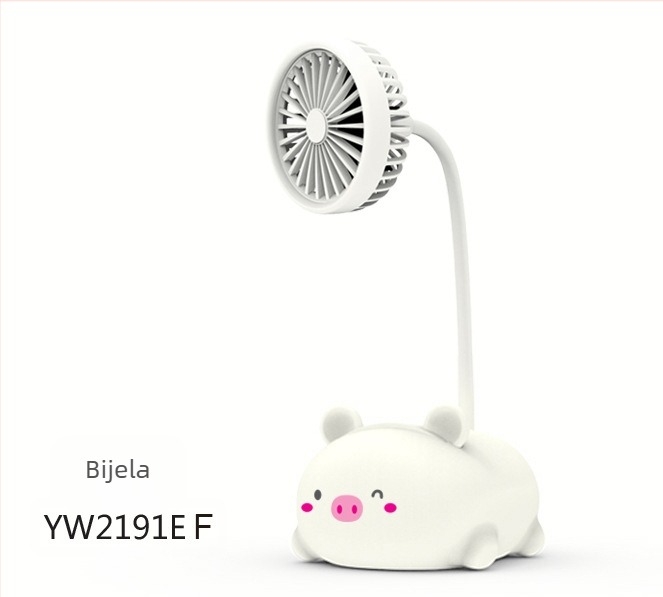 Mini karikaturalni stolni ventilator – tiho, rotirajući, višenamjenski, za studente, dom i ured