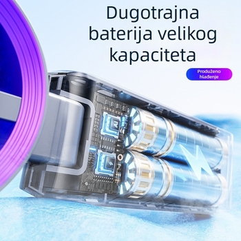 Mini ventilator za vrat s digitalnim zaslonom, sklopiv, USB punjenje, bez četkica motor, ugrađena baterija, za vanjsku upotrebu