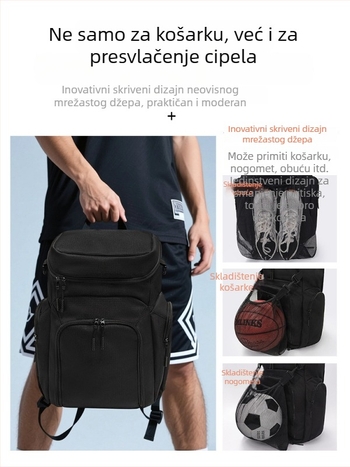 Ruksak za sport velikog kapaciteta za košarku, nogomet, tenis i badminton s mogućnošću otiskivanja logotipa