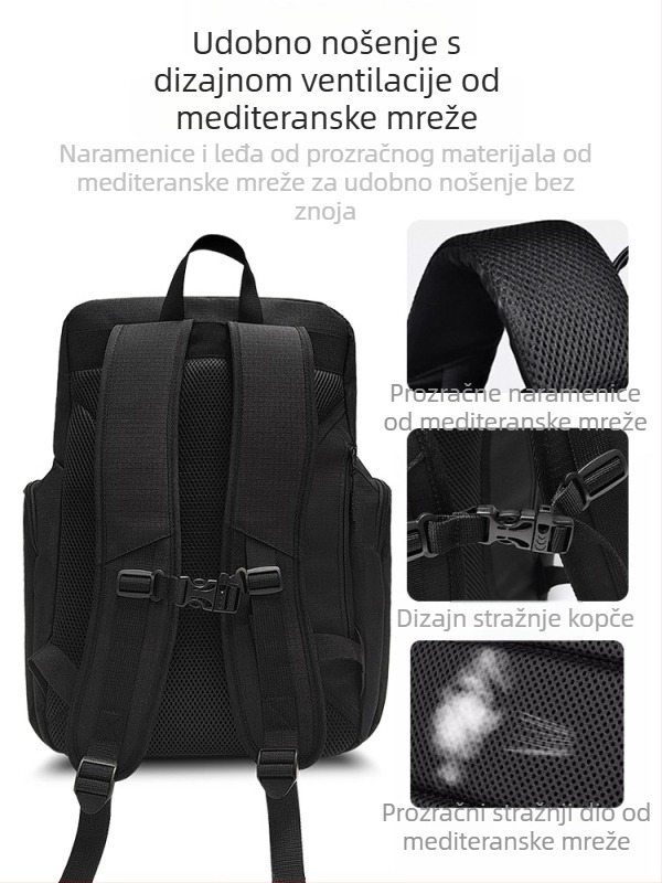 Ruksak za sport velikog kapaciteta za košarku, nogomet, tenis i badminton s mogućnošću otiskivanja logotipa