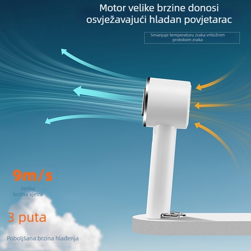 USB ručni mini ventilator s karabinerom za hlađenje ledom, prijenosni stolni ventilator za vanjsku upotrebu